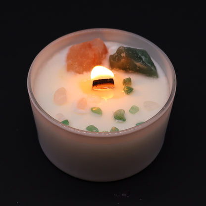 Heart Chakra Crystal Candle  - Love & Harmony