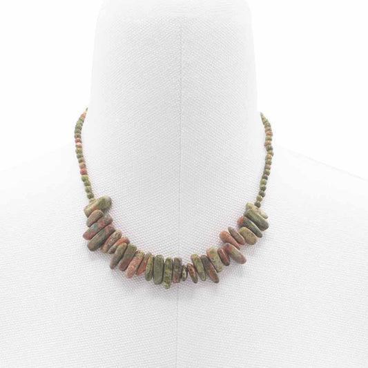 Longstone Gem Necklace - Unakite | Auro & Co