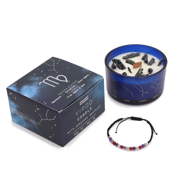 Virgo Zodiac Crystal Candle Set | Auro & Co