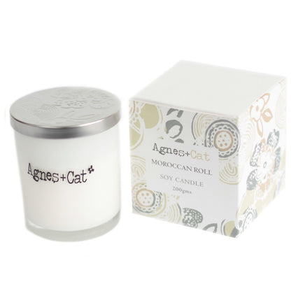 Agnes + Cat Votive Candle - Moroccan Roll – detail view
