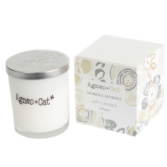 Agnes + Cat Votive Candle - Moroccan Roll – detail view