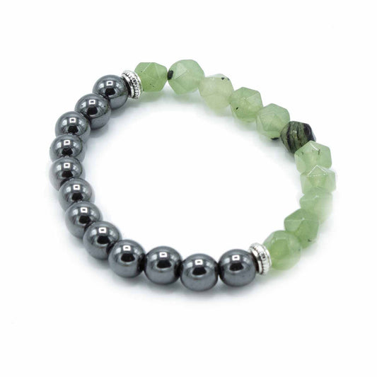 Faceted Gemstone Bracelet - Magnetic Jade – detail view