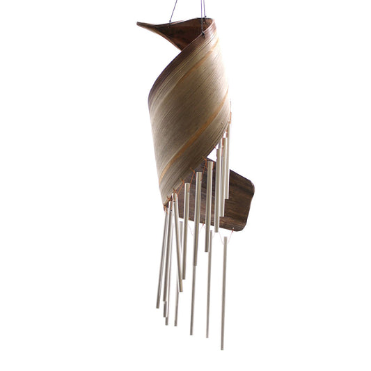 Artisan Spiral Wind Chimes – Natural Finish