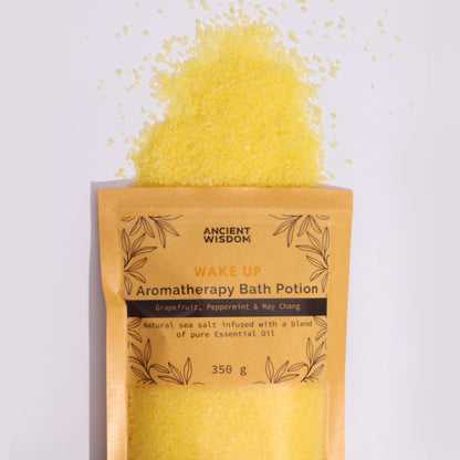 Aromatherapy Bath Potion in Kraft Bag 350g - Wake Up