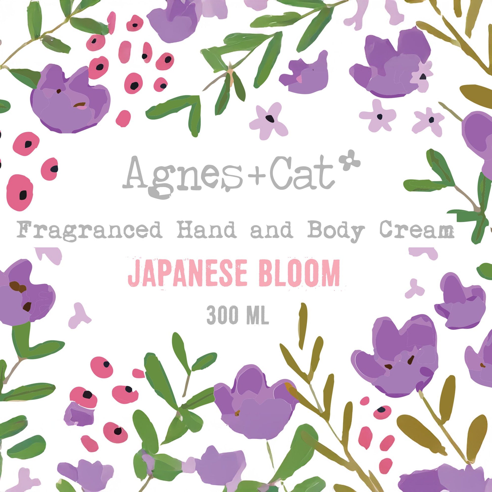 Agnes + Cat Hand & Body Cream - Japanese Bloom – packaging