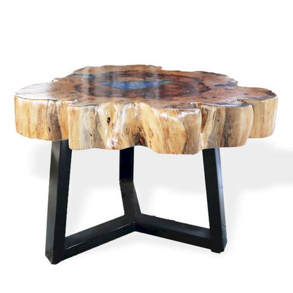 Ocean Rift Table – Hand-Shaped Wood & Resin Piece