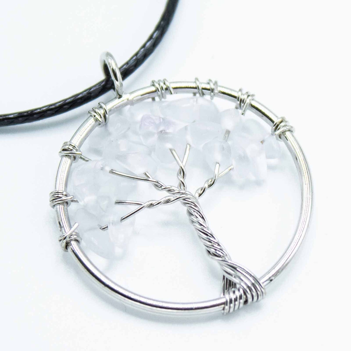 Tree of Life Pendant - Rock Crystal – lifestyle shot