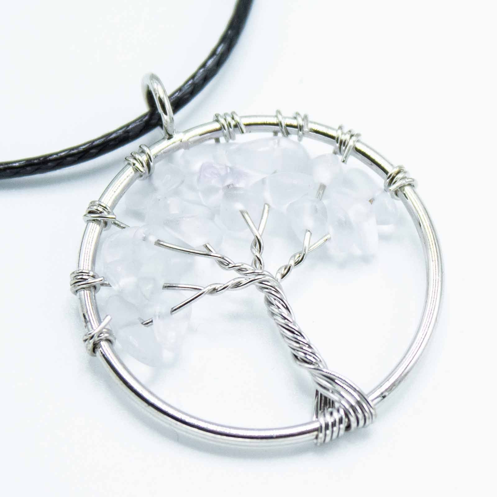 Tree of Life Pendant - Rock Crystal – lifestyle shot
