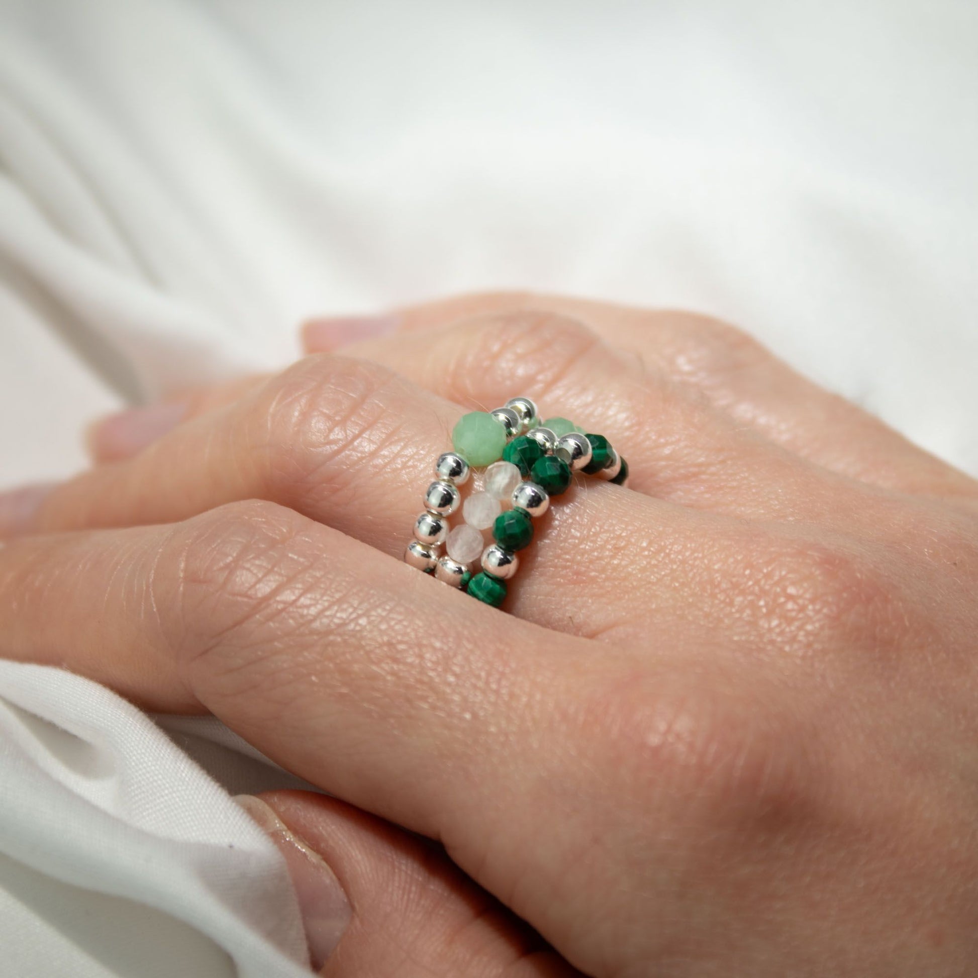Nymph Spirit Gemstone Ring Set - Forest Spirit – product image 6