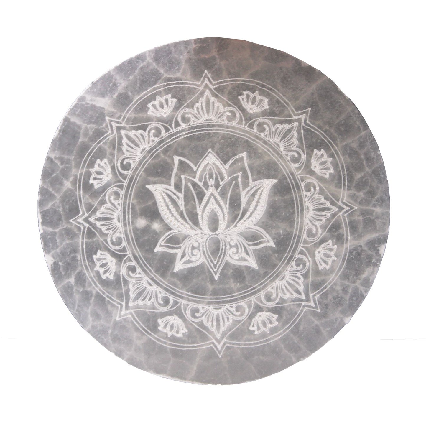 Medium Charging Plate 10cm -  Lotus Mandala – lifestyle shot