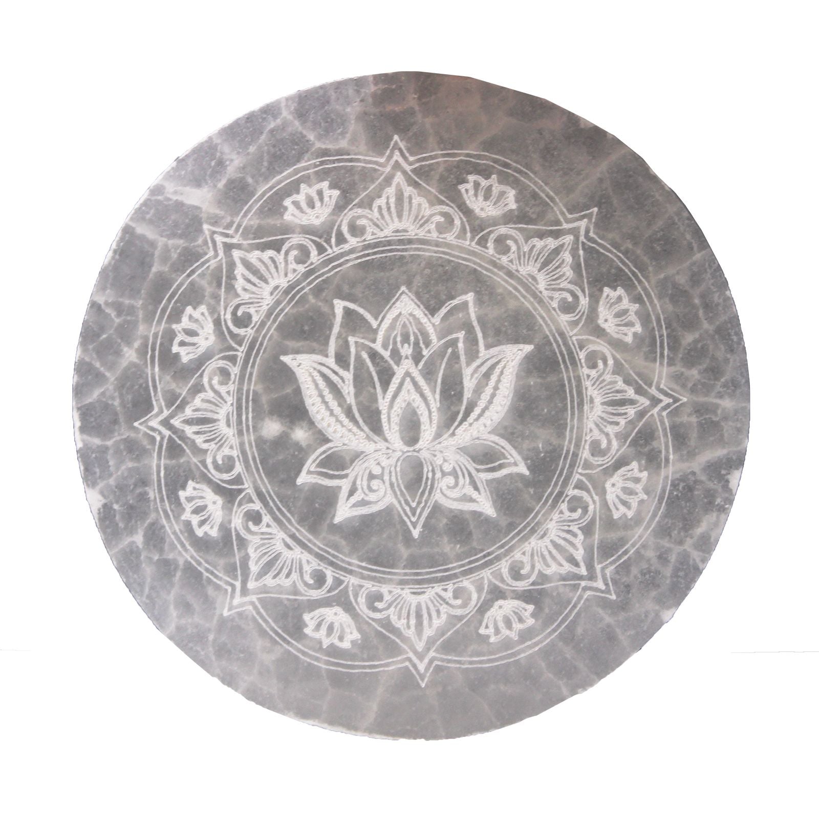 Medium Charging Plate 10cm -  Lotus Mandala – lifestyle shot