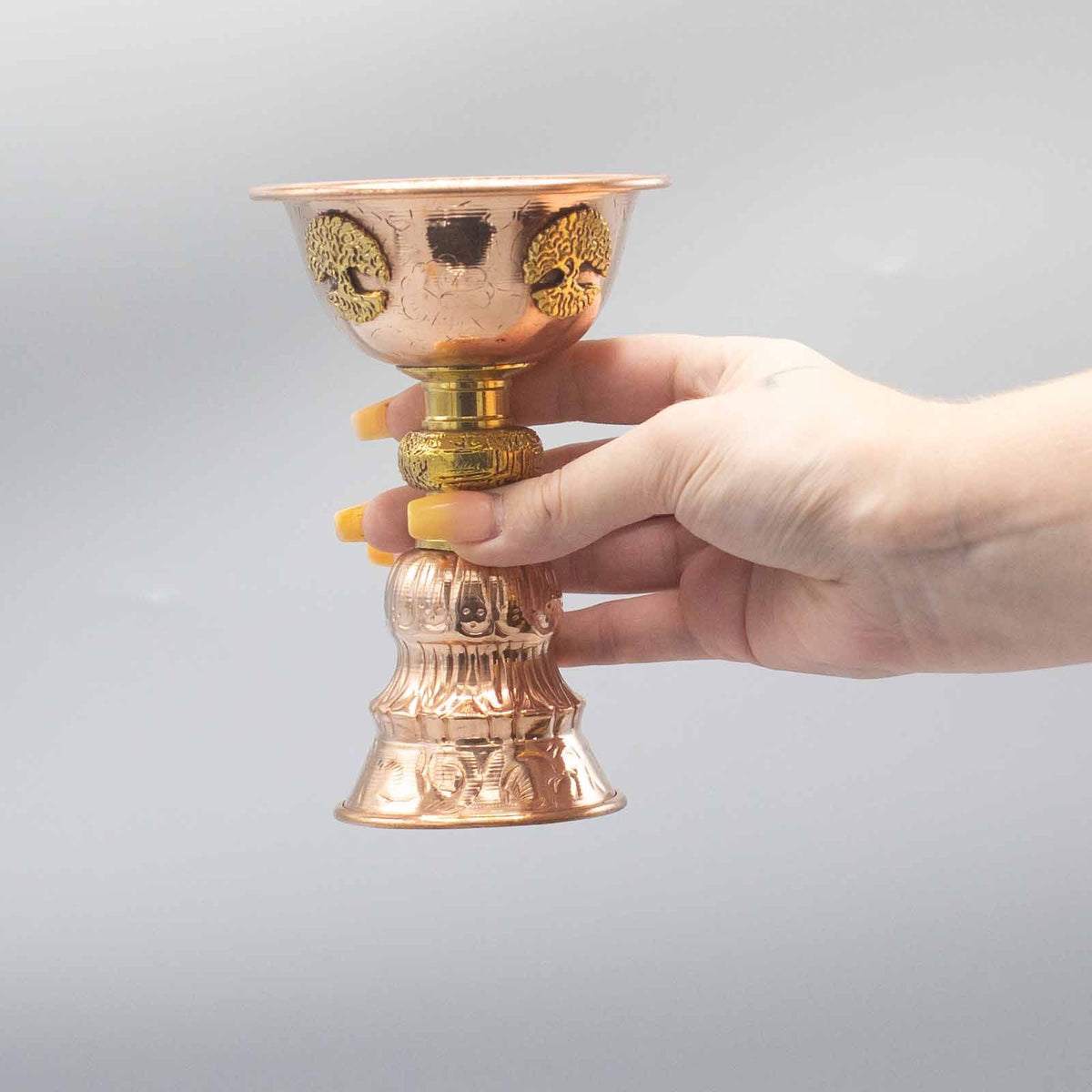 Tree of Life Copper Ritual Goblet, 10x15cm