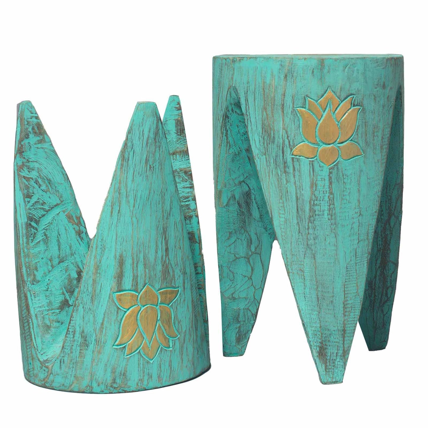 Interlocking Table/Stool set of 2 - Lrg Turquoise