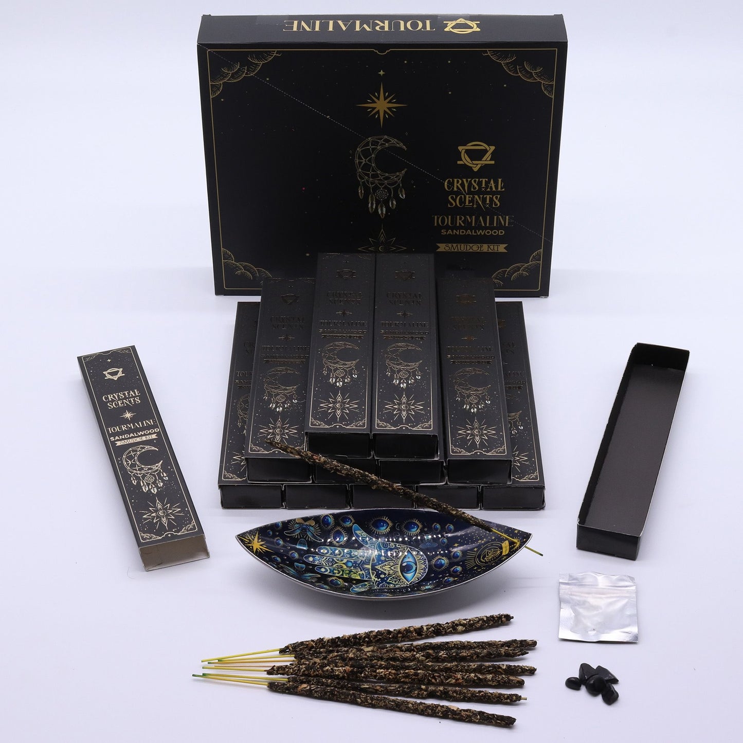Tourmaline Crystal Scents Smudge Incense - Sandalwood – packaging