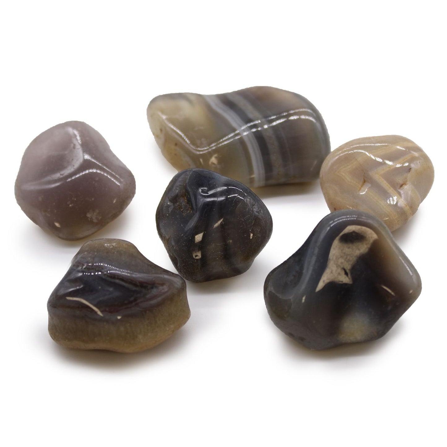 Large African Tumble Stones - Grey Agate - Botswana | Auro & Co