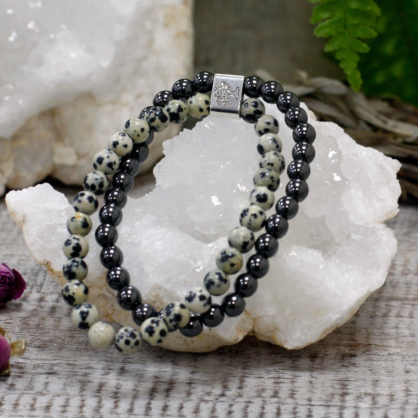 Magnetic Gemstone Bracelet - Dalmation Jasper – packaging