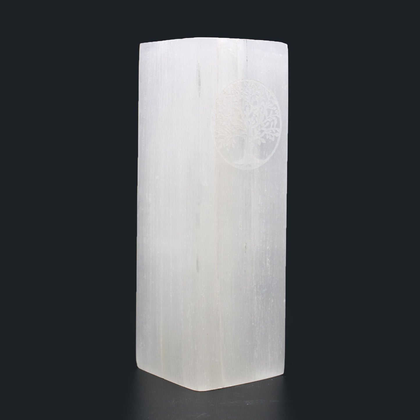 Selenite Block Lamp 25cm - Tree of Life – lifestyle shot