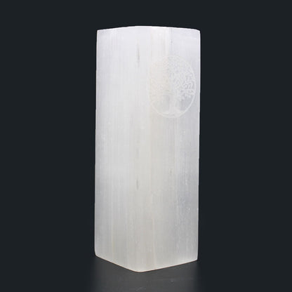 Selenite Block Lamp 25cm - Tree of Life – lifestyle shot