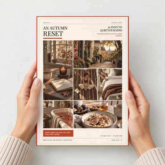 Five-week Autumn Reset printable with 30 small daily resets for home, mind, habits and everyday life