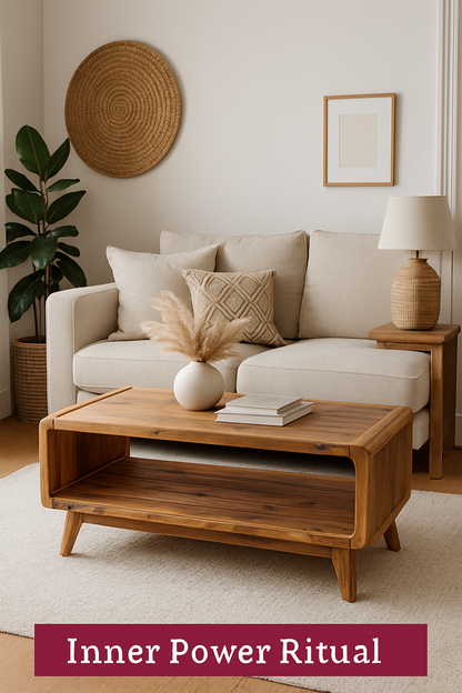Large Coffee Table - Recycled Wood – lifestyle shot